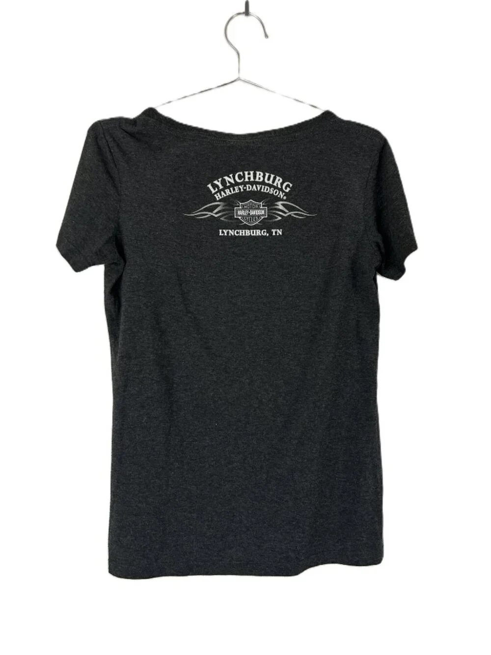 Harley Davidson Rhinestone Lynchburg T shirt L Gray
